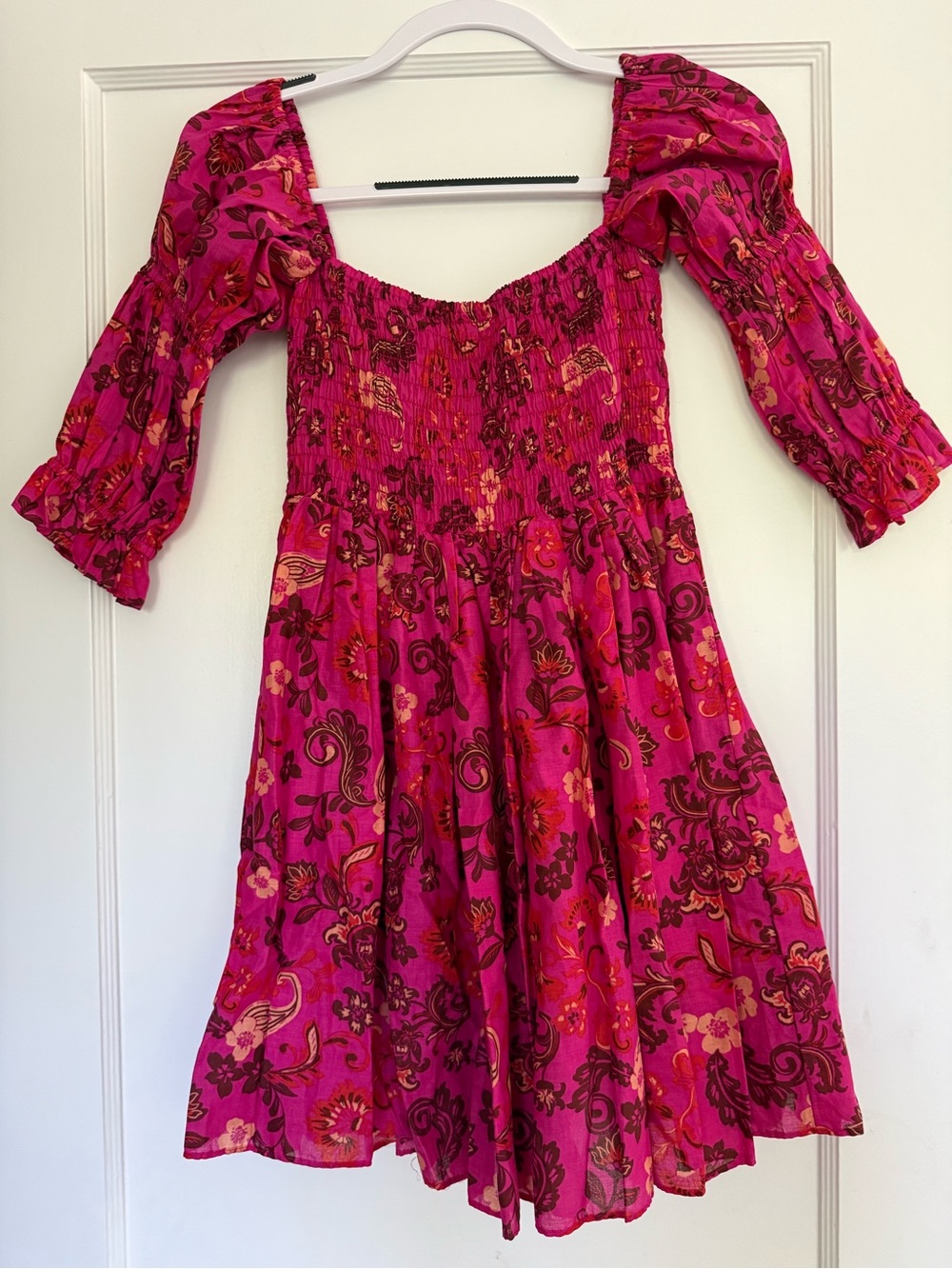 Misa Los Angeles Zadie Pink Smocked floral mini dress, size XS - Picture 4 of 12
